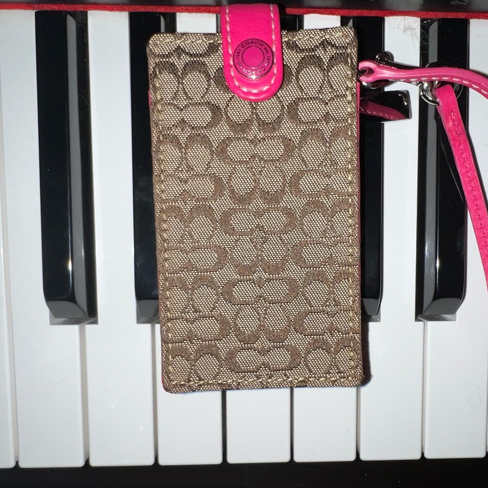Coach Brown Pink iPod nano Case or makeup case for lip gloss Y2K accessory - Picture 2 of 10